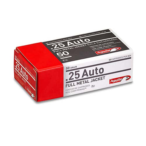 Aguila  .25 Auto 50 Grains Full Metal Jacket Per 50 - RTP Armor