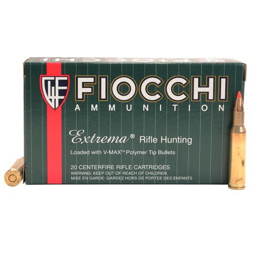 Fiocchi .222 Remington Extrema Ammunition 50 Grains Hornady V-Max Per 20 - RTP Armor