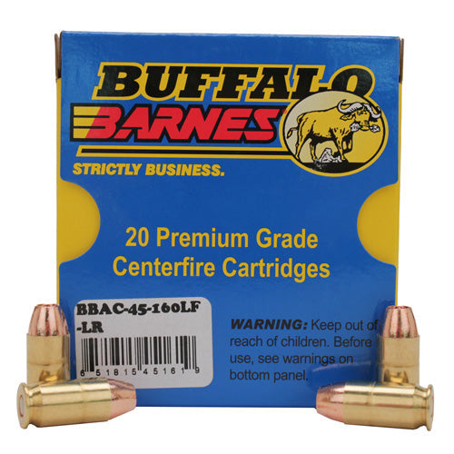 Buffalo Barnes Low Recoil 45 ACP 160 Grains TAC-XP (Per 20) - RTP Armor
