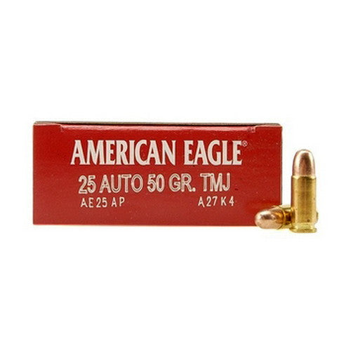 Federal Cartridge 25 Automatic American Eagle 50 Grains Full Metal Jacket Per 50 - RTP Armor