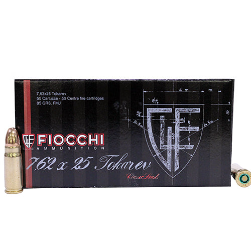 Fiocchi  7.62mm Tokarev Shooting Dynamics Ammunition 88gr Full Metal Jacket Per 50 - RTP Armor