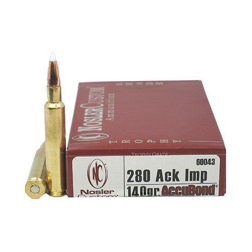 Nosler 280 Remington Ackley Improved Ammunition - RTP Armor