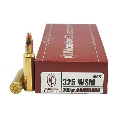 Nosler 325 WSM Trophy Grade Ammunition 200 Grains AccuBond Per 20 - RTP Armor