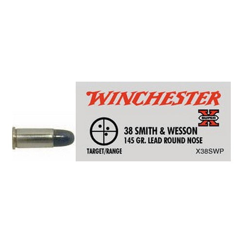 Winchester  38 Smith & Wesson Super-X 145 Grains Lead Round Nose Per 50 - RTP Armor