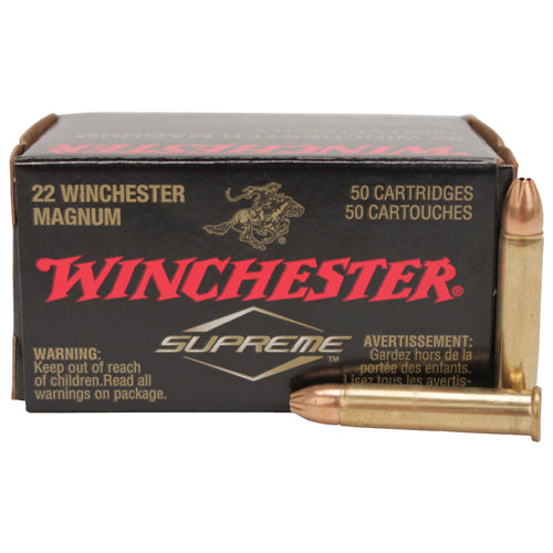 Winchester  22 Winchester Magnum Rimfire Supreme 30 Grains Jacketed Hollow Point Per 50 - RTP Armor