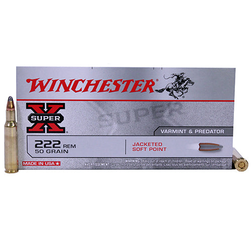 Winchester  222 Remington Super-X 50 Grains Pointed Soft Point Per 20 - RTP Armor